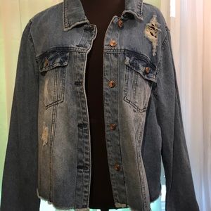 Fashion Nova Cropped Jean Jacket